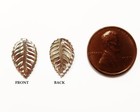 12 Vintage Silver Plated Steel Leaf 14 5x9mm  Metal Finding Bead Charms 5778