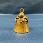 Vintage Brass Octopus Bell Pendant - Unique Tentacle Charm With Ring   Clapper