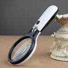 45x Magnifying Glass Handheld Magnifier 3 Led Light Reading Lens Jewelry Loupe