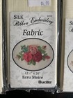 Ecru Moire Silk Ribbon Embroidery Fabric Lot Of 4 Nip 12 5x20 Ea