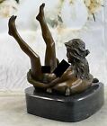 Beautiful Rare Bronze Statue Nude Woman Good Quality Signed Original Sculpture