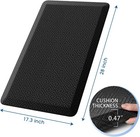 Kitchen Mat Cushioned Anti-fatigue Floor Mat Water Resistant  black  17 3 x28  
