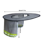 Topbuti Hard Hat Sun Shield Full Brim Mesh Sunshade  High Visibility Grey