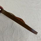 Belt Womens Size L Brown Leather Loop Pull Closure Casual Wide To Skinny