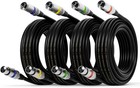 25 Ft 4 Packs - Stage Light Dmx Cable   Balanced 3-pin Xlr Male To Female Mic   