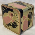 Parfumerie St  Denis 707 Tin - Vintage 1929 Art Deco Pink Black Gold