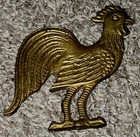 Small Brass Vintage Rooster Weathervane Topper Rare