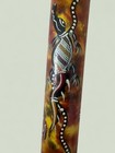 Australian Aboriginal Rain Stick Bamboo Hand Painted Lizard 16    X 2   