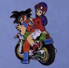 Dragon Ball Goku   Chi-chi Motorcycle Anime Enamel Lapel Pin Brooch Badge Gift
