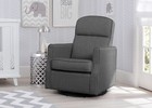 Slim Nursery Glider Swivel Rocker Chair  Charcoal