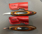 Matching Set Of Older Helvie Knives W  Sheaths