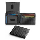 Men s Slim Carbon Fiber Wallet  Rfid Blocking  Thin Wallet Men Gift - Free Ship