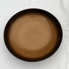 Vtg Heath Ceramics Bowl Coupe Brownstone Brown   Gold Ombre Speckled Mcm 13  Lg 