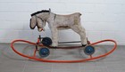 Steiff Rocking Horse On Scooter Sitting Animal Pull Scooter Vintage 1950s