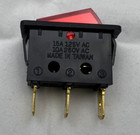 12 Pcs Ac 125v 15a 250v 10a Rocker Switch W  Red Light 3 Pin Led Spst On-off