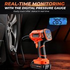 160psi Cordless Tire Inflator Air Compressor Rechargeable Battery Car Air Pump