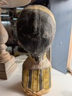 Vintage Millinery Head Hand Painted Plaster Paper Mache Fabric Anique 13 