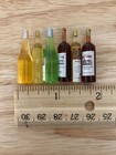 1 12 New Lot Of 6 Dollhouse Miniature Various Bottles Of Wine