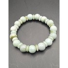 Elegant Sage Gray Burmese Jade Bracelet
