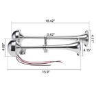 Novelbee Marine Boat Horn 12v stainless Steel Dual Trumpet Horn For Truck Dth313