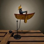 Authentic Models Vintage Folk Art Metal Balancing Toy    rowing Man    Reproduction