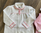 Vintage 80s Girls Fleece House Coats Robes Nightgown Pink White Jackie s Girls 6