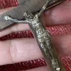 Vintage Antique Wooden Metal Wall Cross Crucifix Holy Religious Brown