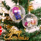 60x Clear Plastic Ball Baubles Sphere Fillable Christmas Hanging Ornament Gift