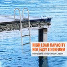 Aluminum Dock Ladder Boat Dock Ladder Removable 4 Steps With 500lbs Load