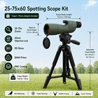25-75x60 Spotting Scope With Upgraded 60in Tripod  Bak4 Prism   Fmc
