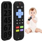 Baby Tv Remote Teether - Food Grade Silicone Teething Toy For Infants Bpa Free