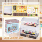 86 Pieces Miniature Bakery Case Cake Stand Display Cabinet With Food Set Mini Pl