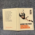 Pocket Schedule Nfl Ncaa 1974 Detroit Lions Detroit Free Press Msu Uofm Not Dame
