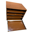Lawson Products Brown Cabinet 4 Roll Out Shelves For 18  X 24  X 3  Drawers