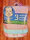 Gerber Training Pants 3 Pack Organic Cotton Rainbow Stripe Polka Dots 2t New