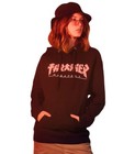 New Thrasher Women s Girl s Godzilla Hoodie Sweatshirt Black pink Skateboarding