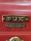 Vtg Samsonite Leather Train Case Cosmetic  Hard Shell Mirror Tray Key Shwayder B
