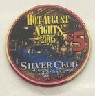 Silver Club Casino Sparks Nevada  5 Chip - Ceramic - Hot August Nights 2005