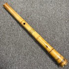 Chikushu Kinko Shakuhachi 1 8 Shaku 7 Hole Silver Joint Bamboo Flute Signed