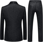 Tuxedo Suits For Men 3 Piece Regular Fit Suit Floral Pattern Blazer Jacket