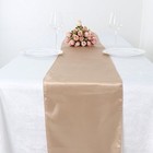 Nude Satin 12x108  Table Runner Wedding Party Catering Dinner Decorations Sale