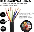 Heavy Duty 14 Gauge 7 Way Conductor Wire Rv Trailer Cable Cord Cca