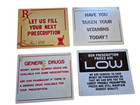 Seven  7  Vintage Wall Signs Pharmacy Drugstore Counter Rx Prescription Medical