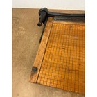 Vintage Industrial Paper Cutter Wood Cutting Board Cast Iron 15 x15  Guillotine