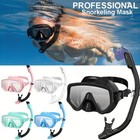 Professional Adult Dry Snorkel Set panoramic View Anti-fog Scuba Diving Mask