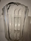 Vintage Mid Century Modern Crystal Glass Ice Bucket With Metal Handle