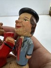 Vintage  Mechanical Bottle Stopper     Carved Couple