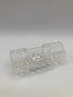 Elegant Clear Plastic Toothpick Holder Dispenser Ornate Cut Crystal Design 