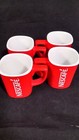4 New Nescafe Red 8oz Cups Mug Cup  Coffee Tea Collectible Mugs Free Shipping