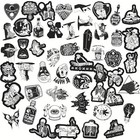 50pcs Waterproof Vinyl  Horror Skeleton  Sticker Pack For Laptop skateboard